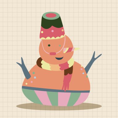 kardan adam karikatür öğeleri vektör, eps simgesi öğesi