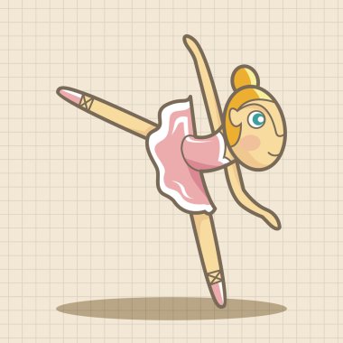 Bale dansçısı Tema öğeleri vektör, eps simgesi öğesi