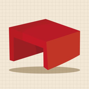 mobilya Tema tablo Resepsiyon elemanları vektör, eps simgesi öğesi