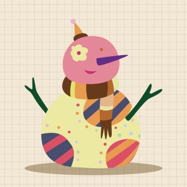 kardan adam karikatür öğeleri vektör, eps simgesi öğesi