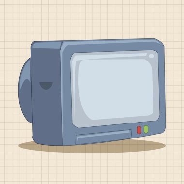 mobilya Tema televizyon öğeleri vektör, eps simgesi öğesi