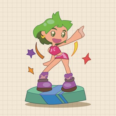 dansçı Tema öğeleri simge öğesi