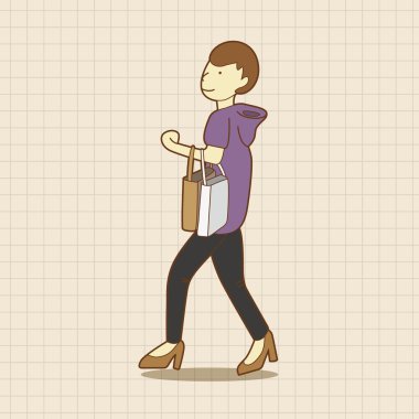 Alışverişçi Tema elemets vektör, eps simgesi öğesi