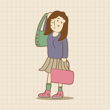 Alışverişçi Tema elemets vektör, eps simgesi öğesi