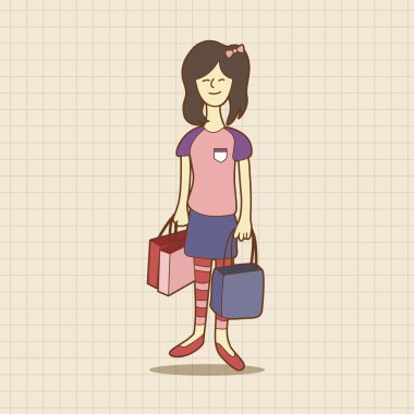 Alışverişçi Tema elemets vektör, eps simgesi öğesi