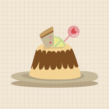 Dekorasyon kek Tema öğeleri vektör, eps10 simgesi öğesi