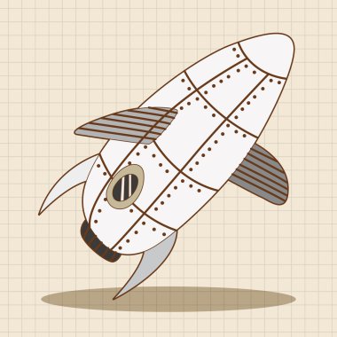 Uzay gemisi Tema öğeleri vektör, eps simgesi öğesi