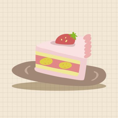 Dekorasyon kek Tema öğeleri vektör, eps10 simgesi öğesi