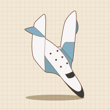 Uzay gemisi Tema öğeleri vektör, eps simgesi öğesi