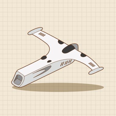 Uzay gemisi Tema öğeleri vektör, eps simgesi öğesi