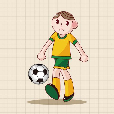 Spor Futbol oyuncu Tema öğeleri vektör, eps simgesi öğesi