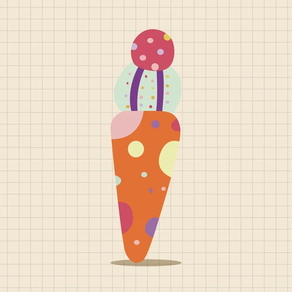 Вектор элементов мультфильма мороженого, элемент значка eps — стоковый вектор
