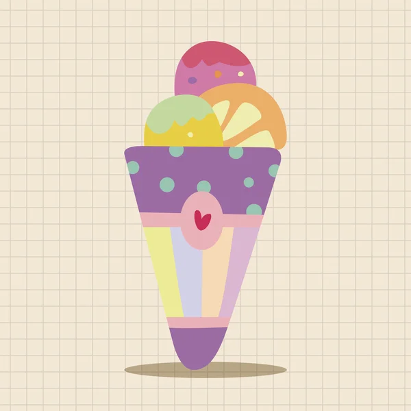 Helados elementos de dibujos animados vector, eps elemento icono — Vector de stock