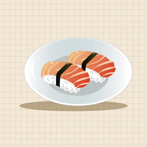 Comida japonesa tema sushi elementos vector, eps icono elemento — Vector de stock