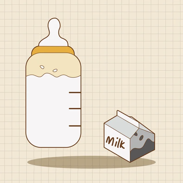 哺乳瓶のテーマ要素アイコン要素 — ストックベクタ