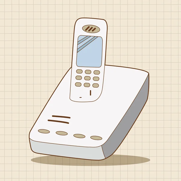 Élément icône téléphone dessin animé — Image vectorielle