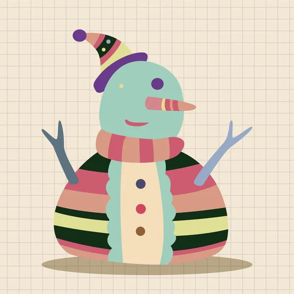 Вектор елементів мультфільму сніговика, зберігає елемент піктограми — стоковий вектор