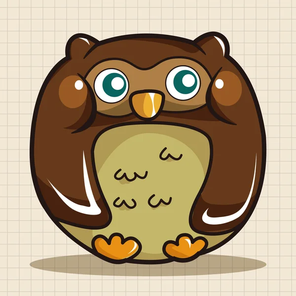 Owl cartoon theme elements vector,eps icon element — Stock Vector