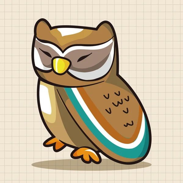 Owl cartoon theme elements vector,eps icon element — Stock Vector