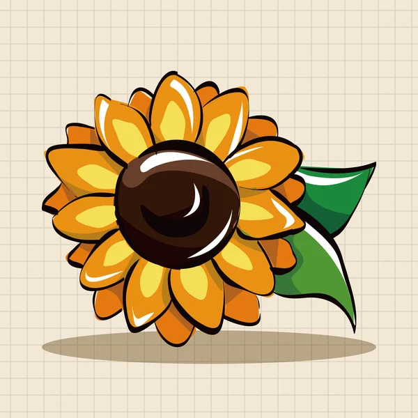 Flor tema elementos vector, eps icono elemento — Vector de stock