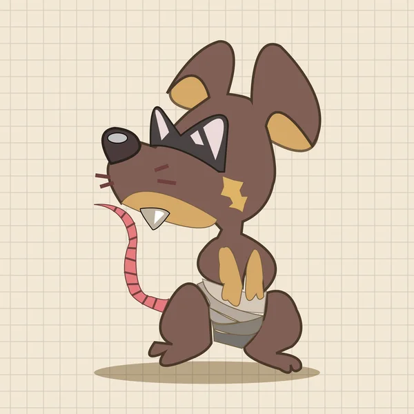 Animal mouse cartoon theme elements icon element — Stock Vector