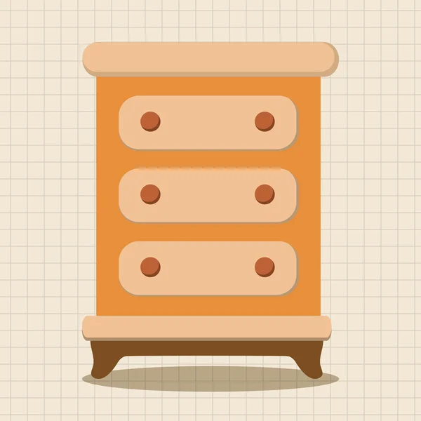 Элемент иконки шкафа мебели — стоковый вектор