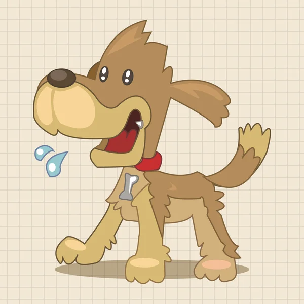 Animal perro dibujos animados tema elementos icono elemento — Vector de stock