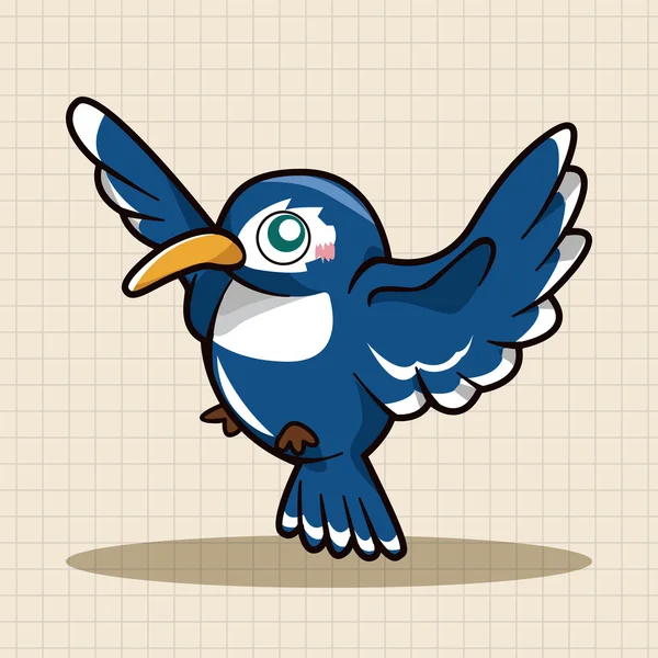 Uccello elementi tema cartone animato vettore, eps elemento icona — Vettoriale Stock