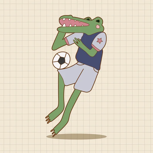 Animales jugar fútbol dibujos animados elementos tema elemento icono — Archivo Imágenes Vectoriales