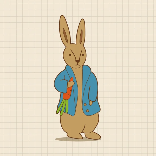 Peter Rabbit tematu elementy ikony elementu — Wektor stockowy