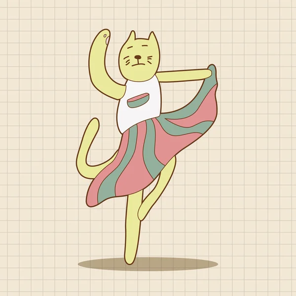 Animal danse dessin animé éléments thème icône élément — Image vectorielle