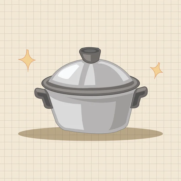 Ustensiles de cuisine riz cuiseur éléments thème vecteur, eps élément icône — Image vectorielle
