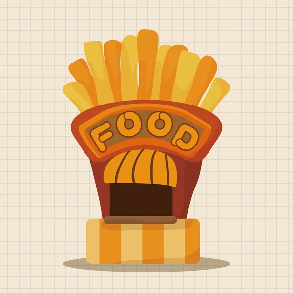 Amusement park food shop theme elements icon element — Stock Vector