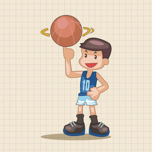 Jogador de basquete elementos vetor, elemento de ícone eps —  Vetores de Stock