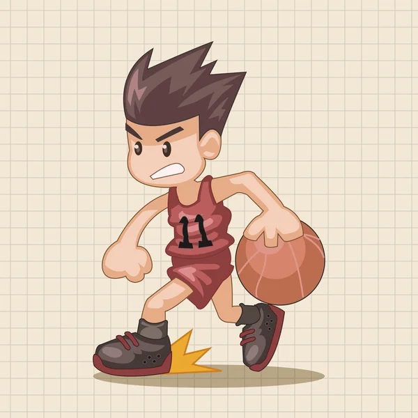Basketball player elements vector,eps icon element — Stock Vector