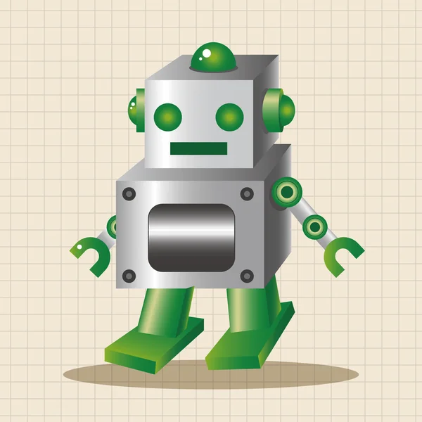Robot dibujos animados tema elementos vector, eps icono elemento — Vector de stock