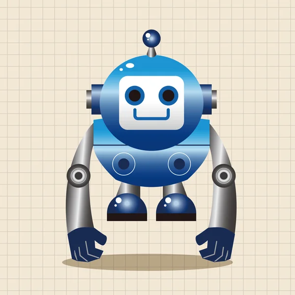 Robot dibujos animados tema elementos vector, eps icono elemento — Vector de stock