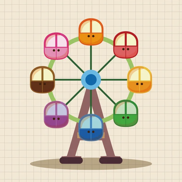 Amusement park voorzieningen thema elementen pictogram element — Stockvector