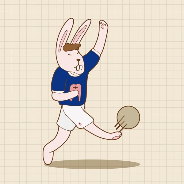 Tiere spielen Fußball Cartoon Thema Elemente Symbol-Element — Stockvektor