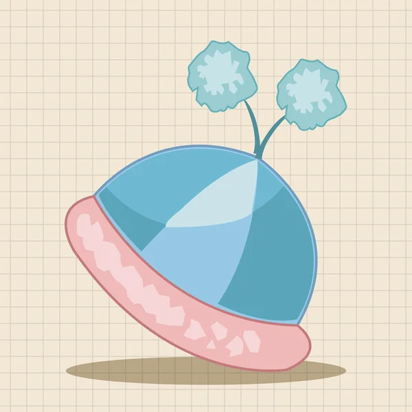 Bebê chapéu tema elemento ícone —  Vetores de Stock