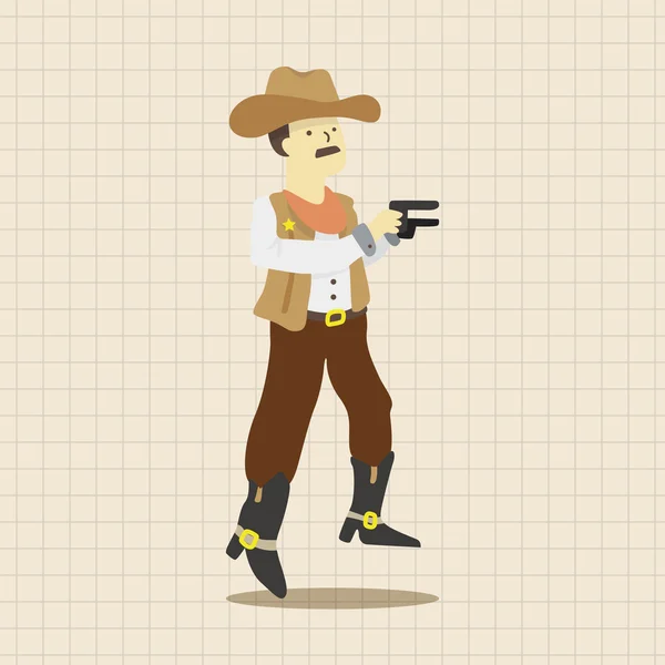 Cowboy thema elementen vector, EPS-pictogram element — Stockvector