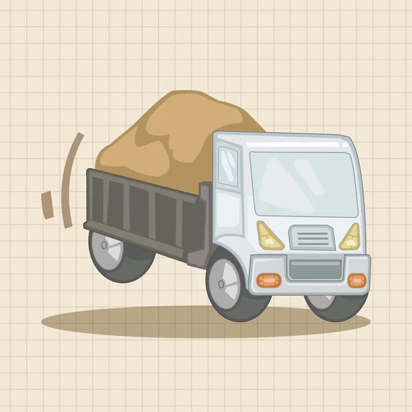 Elemento icono de elementos de transporte camión tema — Vector de stock
