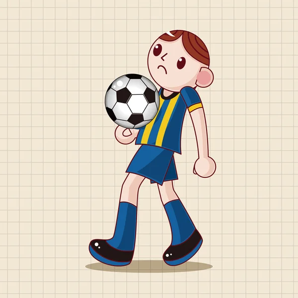 Sport voetbal speler thema elementen vector, EPS-pictogram element — Stockvector