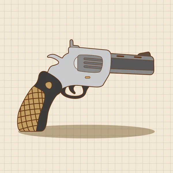 Arma pistola tema elementos icono elemento — Vector de stock