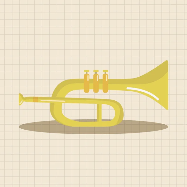 Instrument trumpet cartoon theme elements icon element — Stock Vector