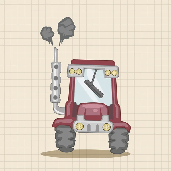 Transporte excavadora camión tema elementos icono elemento — Archivo Imágenes Vectoriales