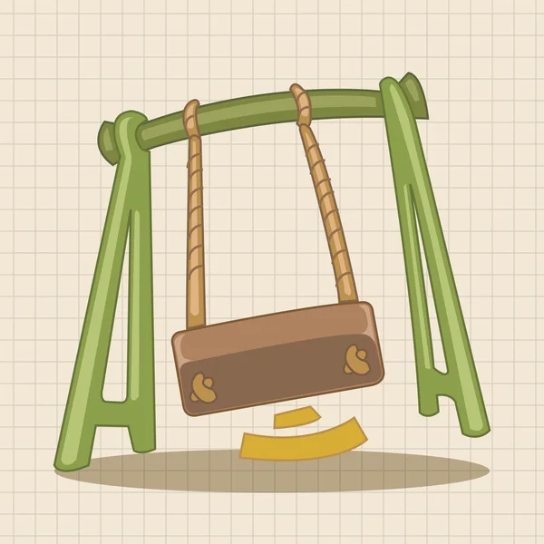 Speeltuin swing thema elementen pictogram element — Stockvector