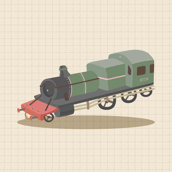 Транспортировка элементов темы поезда вектор, пиктограмма элемента
