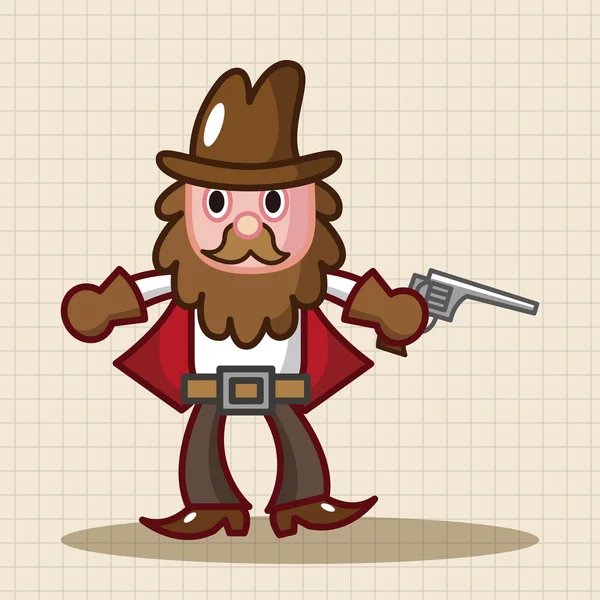 Cowboy thema elementen vector, EPS-pictogram element — Stockvector