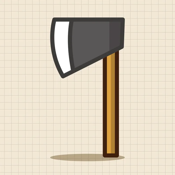 Work tool axe theme elements  icon element — Stock Vector